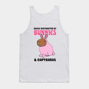 Easily Distracted by Bunnies and Capybaras Tank Top